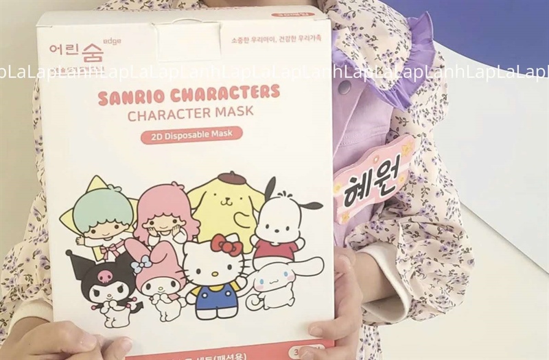 Orinsum Set 5 cái khẩu trang Sanrio size 3-6Y