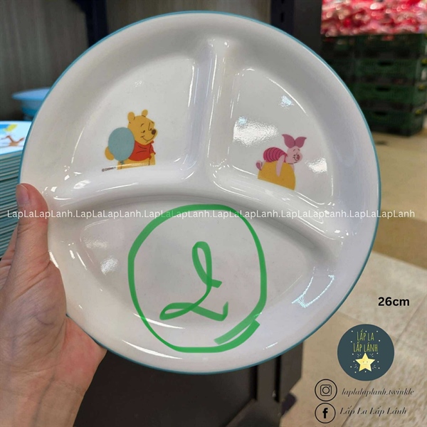 Corelle Khay sứ 3 ô Gấu Pooh