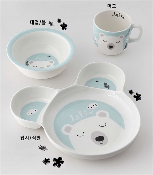 Zenhankook Set ăn 3p Gấu xanh