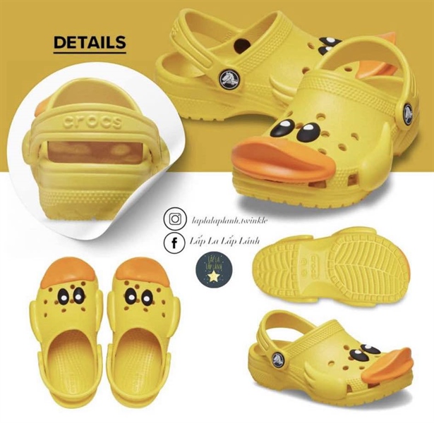 Crocs Sandal 210017 vịt vàng size 150