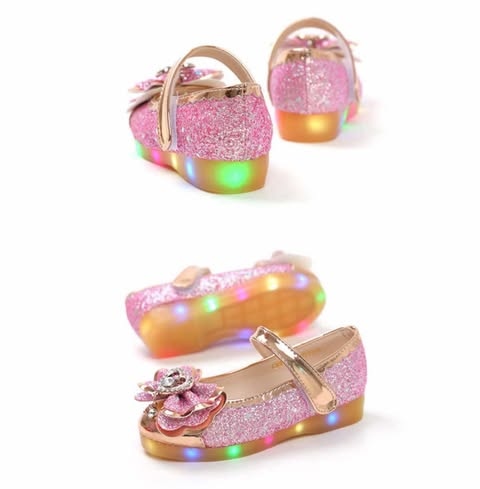 Ozkiz Giày búp bê Led hồng size 200