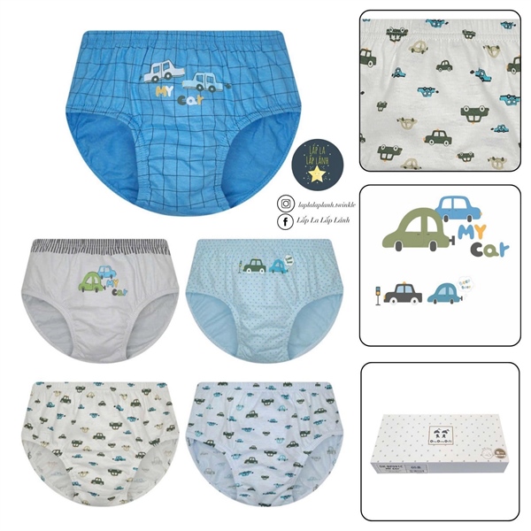 Dingdongdang Set quần chip 5p Ô tô size 60