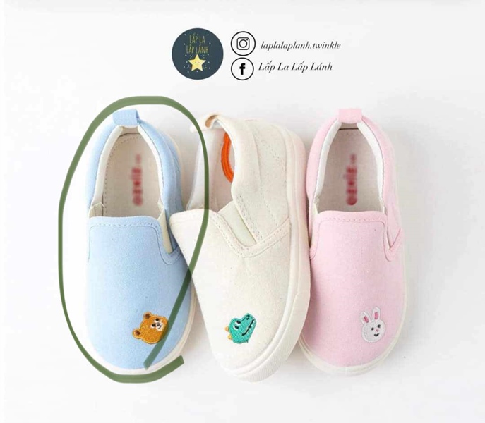 Ozkiz Slip on Gấu vàng nền xanh blue size 140