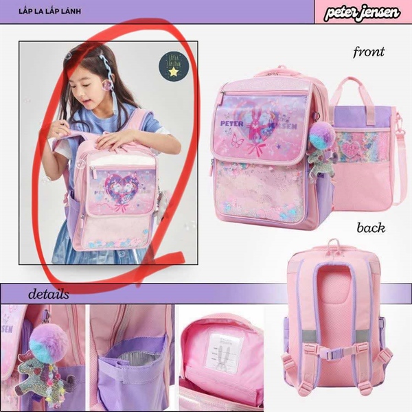 PeterJenSen Balo PUS62UP53M-PK Unicorn hồng