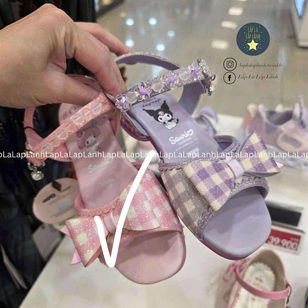 Shoopenkids Sandal đèn HPKWNE251S My Melody caro hồng