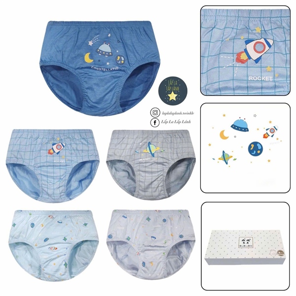 Dingdongdang Set quần chip 5p Vũ trụ size 70