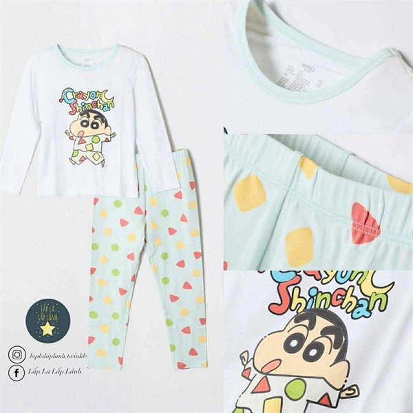 Spaokids Homewear SPLOGA9KU4 Shin dài tay cổ tròn