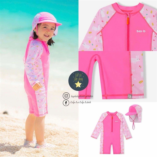 BayB Set đồ bơi 3p Hồng thỏ trắng size L