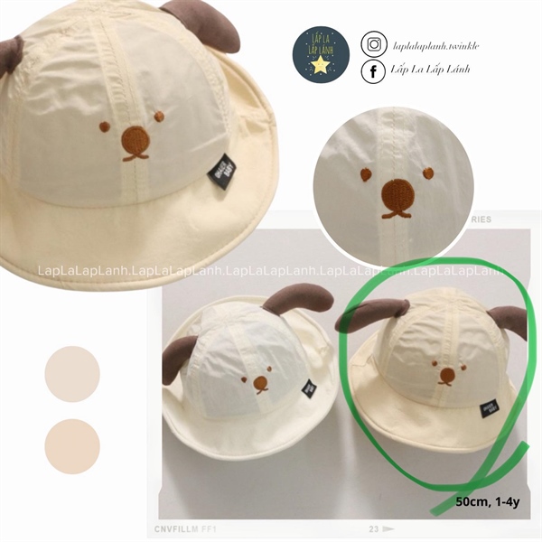 Rangubebe Nón gấu beige