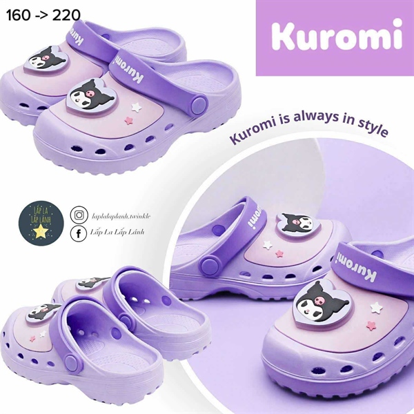 Shoelamode Sục nhựa Kuromi Love size 180
