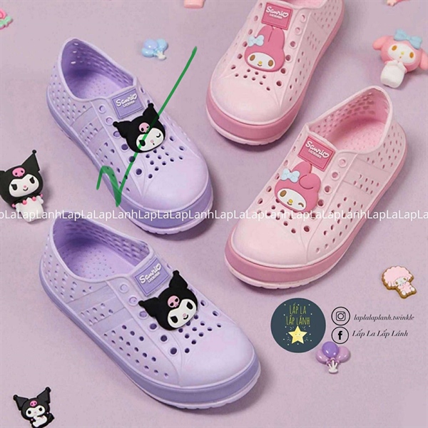 Shoopenkids Sandal nhựa HPKRUFA31S Kuromi S160