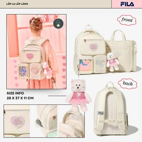 Fila Set balo 3BEG1001FVAA Ivory kèm túi