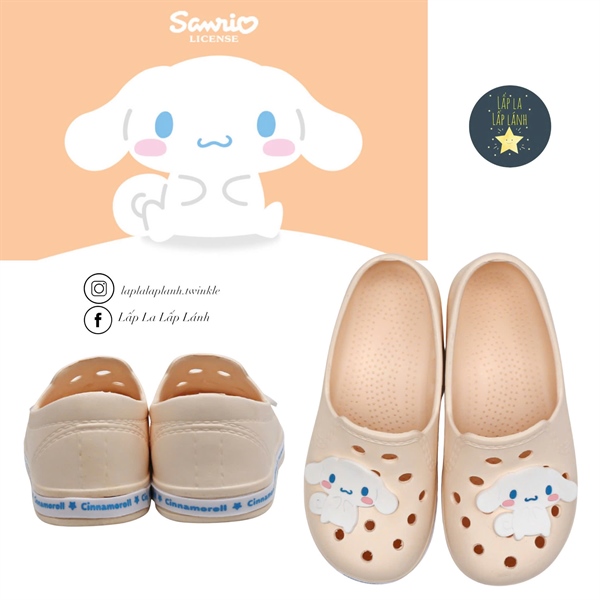 Shoelamode Giày đi mưa Cinnamoroll beige size 220