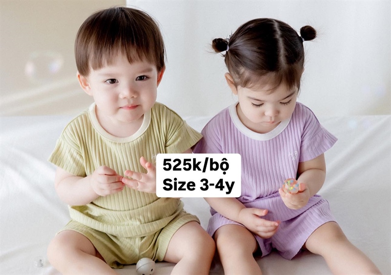 Happyprince Set đồ màu Tím size 3-4Y