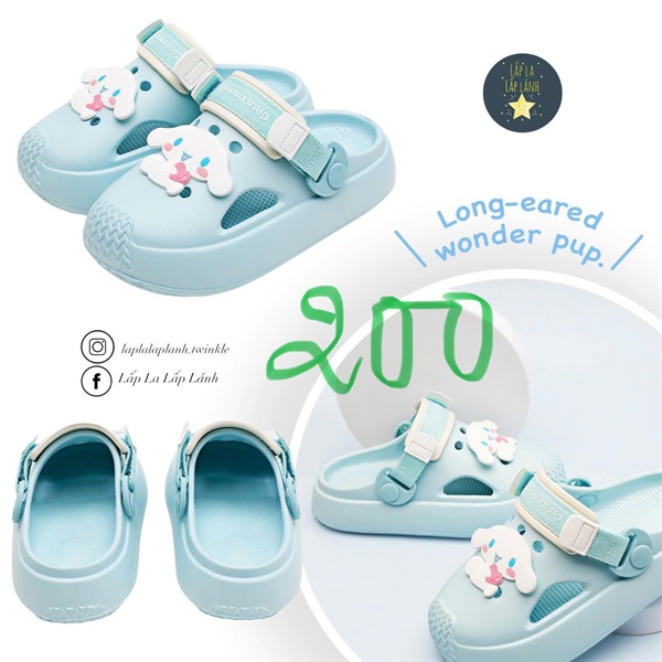 Shoelamode Sục nhựa cinnamoron xanh size 200