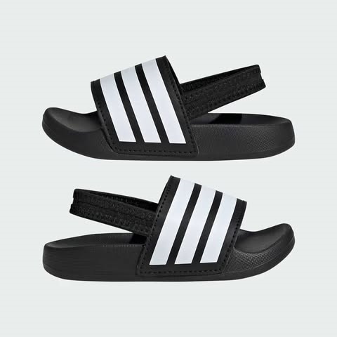Adidas Sandal JR5323 đen trắng size 140