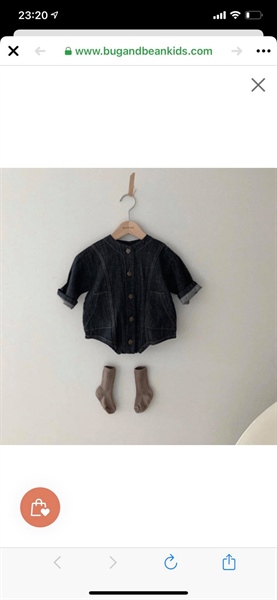 Monbebe Bodysuit Denim Blue sz 8-11kg