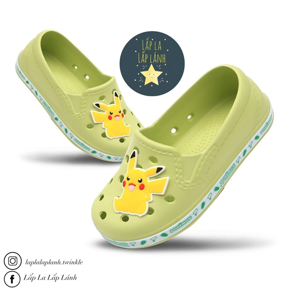 PANCOAT Giày nhựa Pikachu Xanh Chuối