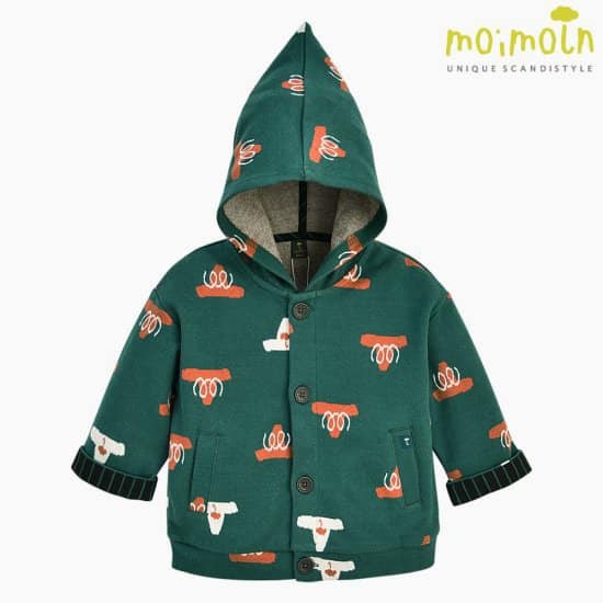 Moimoln Áo khoác xanh hoa tiết size 90