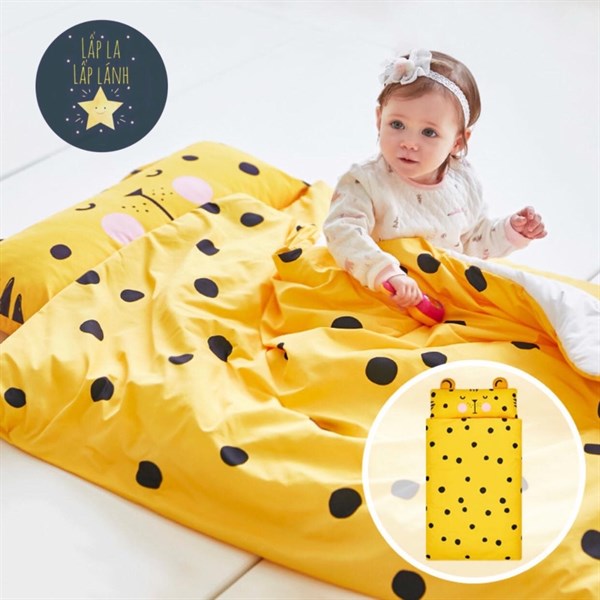 Bonitabebe Set Ngủ Hổ Vàng + Túi Chống Thấm