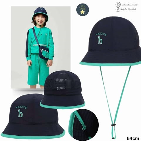 Hazzys Nón bucket Navy viền Mint HUS60UA03M_NV