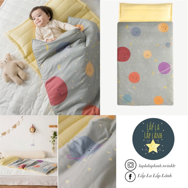 Juhodeco Set ngủ Yellow Planet