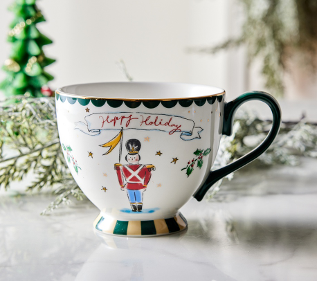 Modernhouse Ly sứ hoạ tiết chú lính chì viền xanh