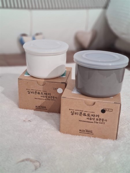 Modui Chén sứ có nắp Gray