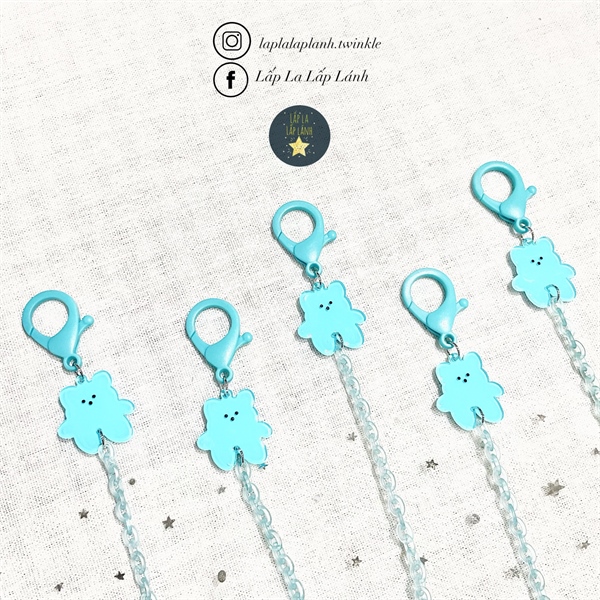 Lucyqueen Dây khẩu trang Gấu Xanh Dương