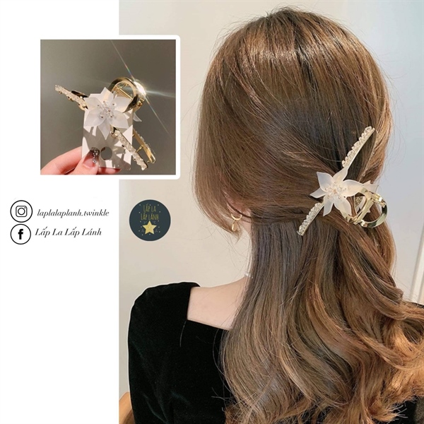 Byladies Kẹp tóc hoa Gold