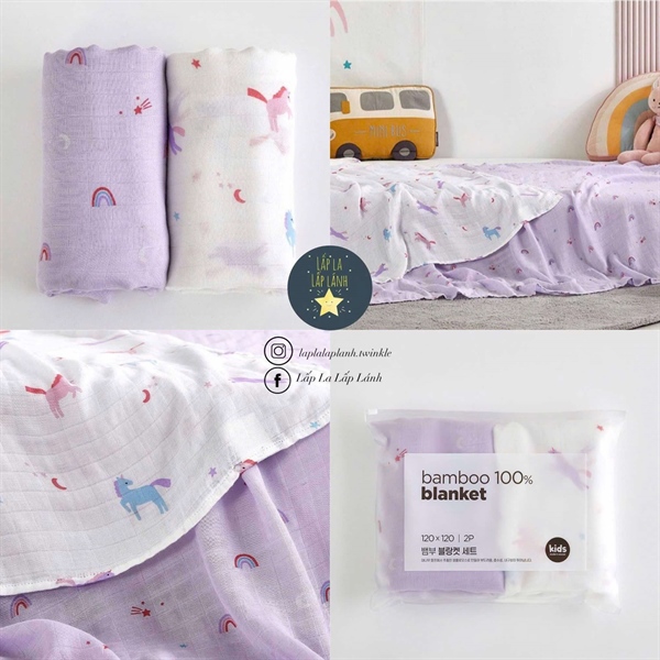 Modernhouse Set khăn bamboo 2p Unicorn Cầu vồng