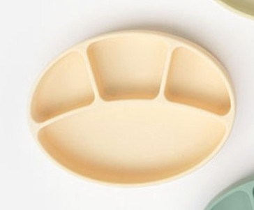 Modui Khay Ăn Silicone Vàng Kem