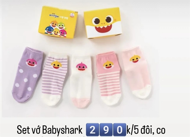 Pinkfong Set vớ babyshark size 3-4y