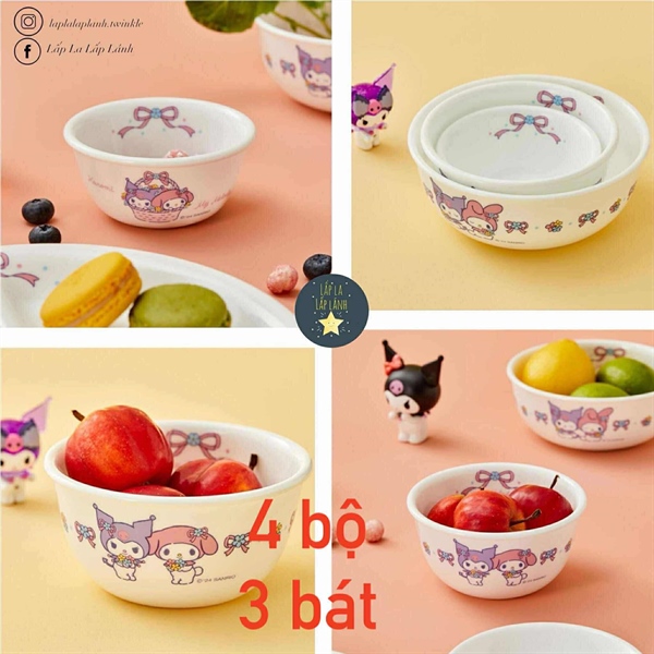 Corelle Chén sứ Kuromi đường kính 9cm
