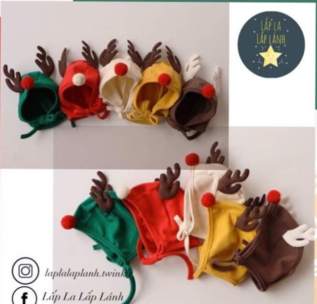 Peekaboo Nón tuần lộc Đỏ