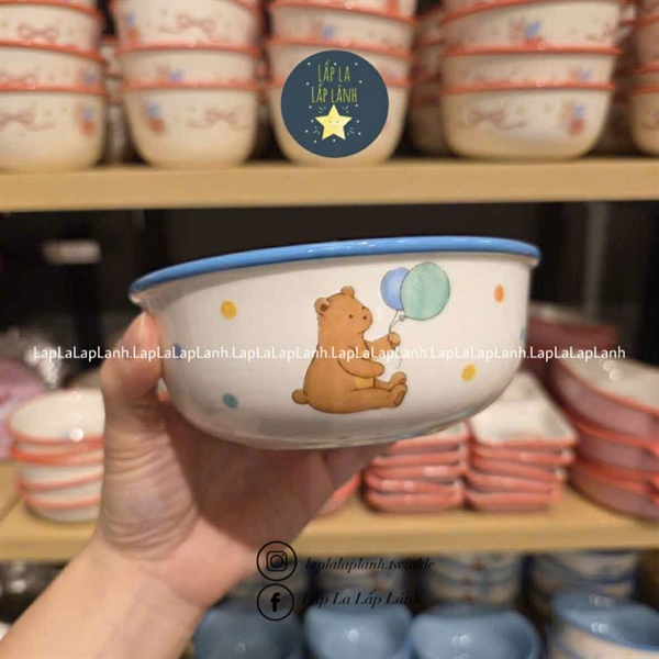 ModernHouse Chén sứ size TO 13.5cm Gấu xanh