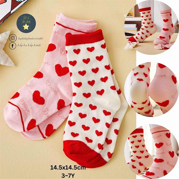 ModernHouse Set vớ 2p Loveholic size 4-7Y