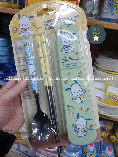 Lilfant Set muỗng đũa kèm hộp in Pochacco