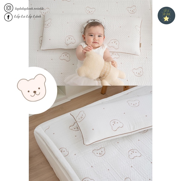 Formongde Wide pillow Vỏ gối in Gấu viền 30x70cm