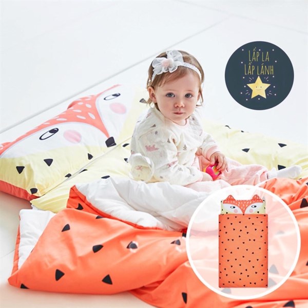 Bonitabebe Set Ngủ Cáo Liếc + Túi Chống Thấm