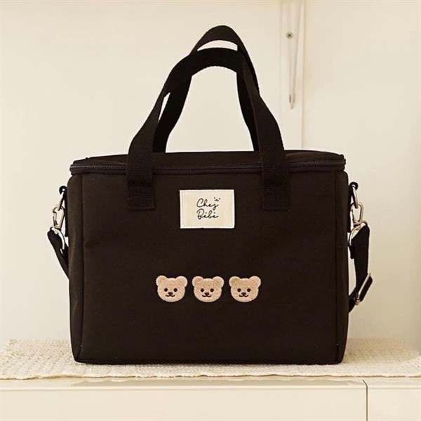 Chezbebe Túi giữ nhiệt Màu đen 3 gấu