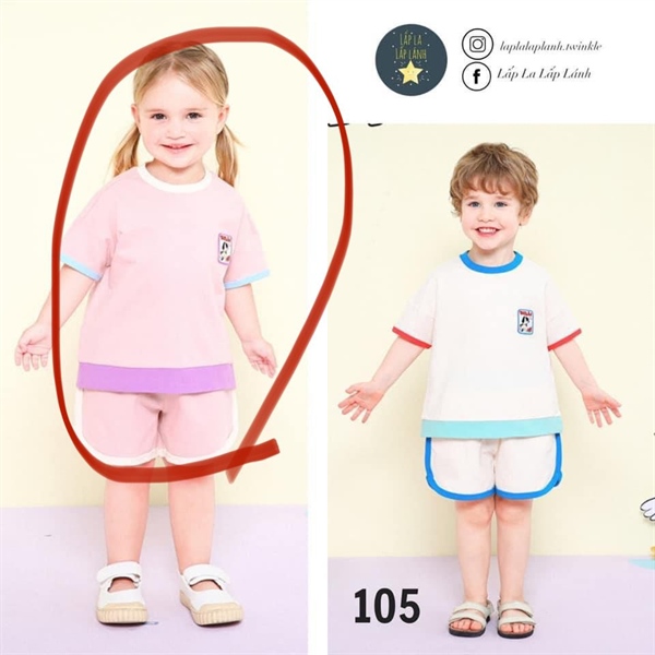 Mollimelli Set đồ hồng size 110