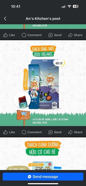 RosyOrganic Set thạch 3 vị