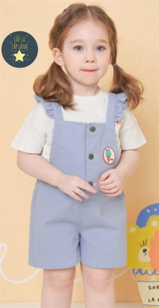 Mollimelli Quần yếm xanh Que kem