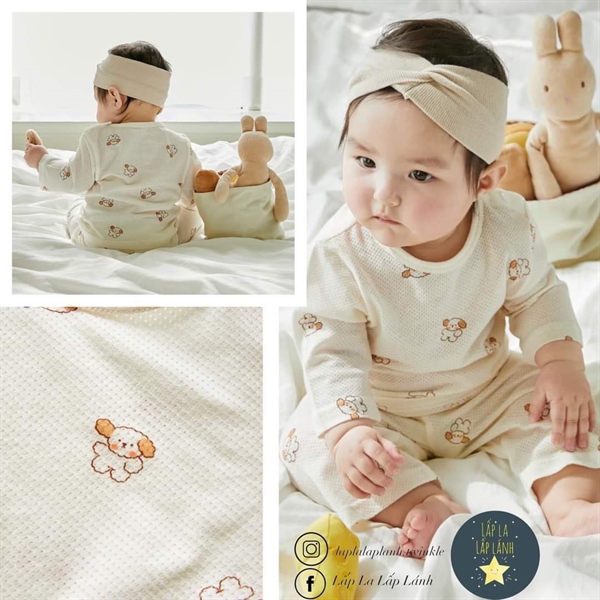 Cocohani Đồ bộ mesh Cún size 90