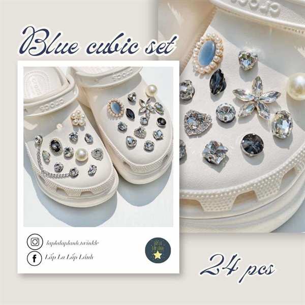 Illang Set charm blue cubic 24p