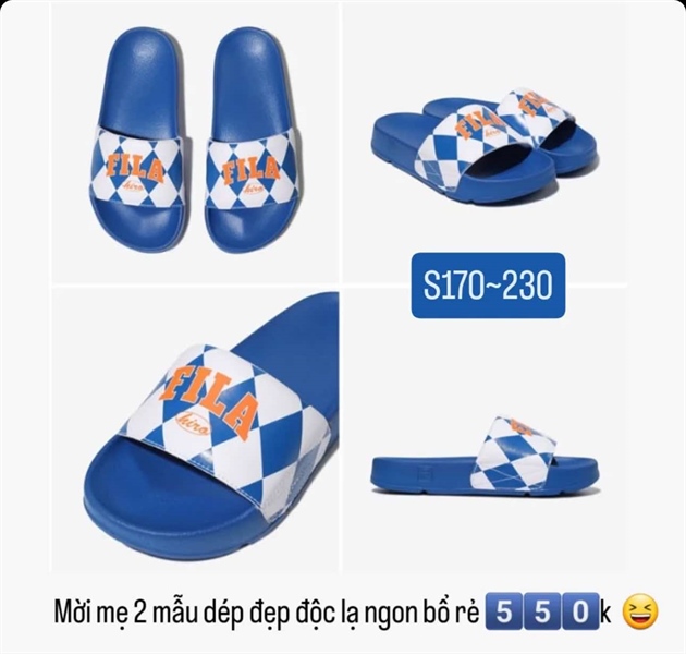 Fila Dép xanh 3SM01960F size 200