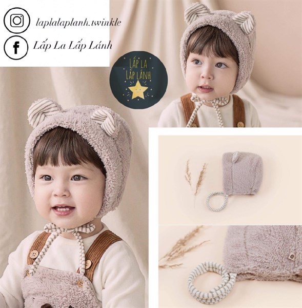 Happy Prince Nón lông tai gấu sọc