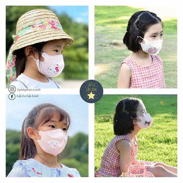 Orinsum Hộp 30 cái khẩu trang Hello Kitty size 3-6y