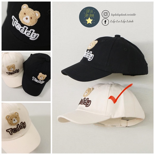 Rangubebe Nón lưỡi trai teddy Trắng